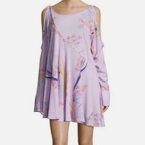 Free People Clear Skies Cold Shoulder Mini Dress Size Small